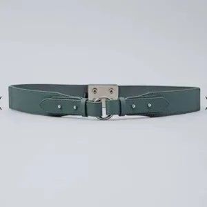 NWT! WHBM Utility Wide Stretch Belt in Wintergreen - Medium